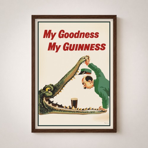 Vintage guinness crocodile - vintage,