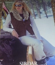 Original Sirdar Knitting Pattern Lady's DK Aran/Foxy Waistcoat No 8729