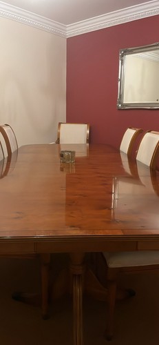 Yew wood dining - wood, 8
