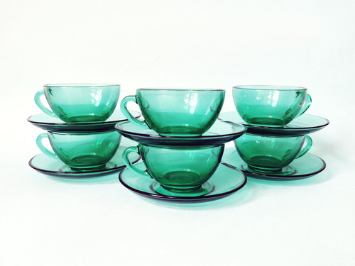 Vintage french arcoroc emerald - french,