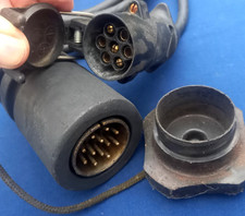 Nato Sankey Trailer Adaptor Lead 12 Pin Plug to 7 Pin - Military Land Rover Wolf