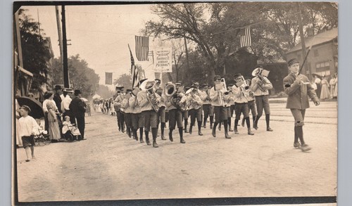 Boys marching band - marching, on