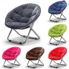 Folding Camping Moon Chair Round Outdoor Garden Portable Seat Travel Picnic New