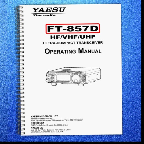 Yaesu 857d transceiver user - ft-857d,