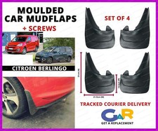 Rubbert Car Mud Flaps Splash guards set of 4 front and rear for Citroen Berlingo