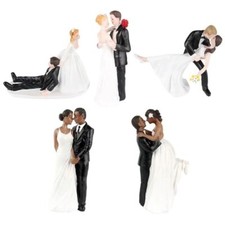 2024 Cake Toppers Dolls Bride&Groom Figurines Cake Toppers Stand Topper Decor