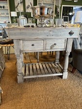 Butchers Block Kitchen island Bar recycled wooden butchers table central island 