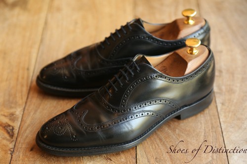 Church black leather oxford - leather,