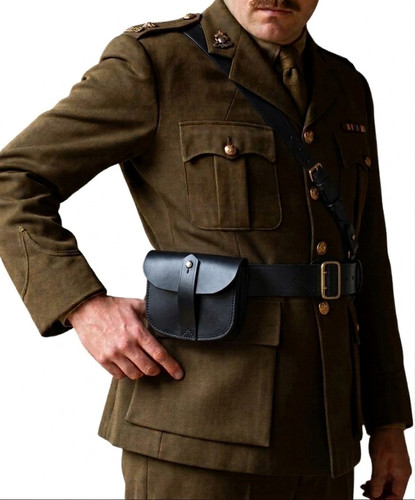 Sam browne black leather ammo - black,