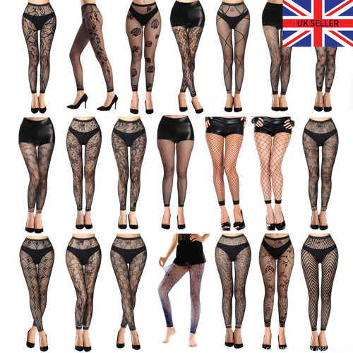 Womens footless tights - footless, black