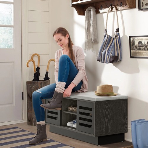 Shoe storage cabinet - cabinet, wooden