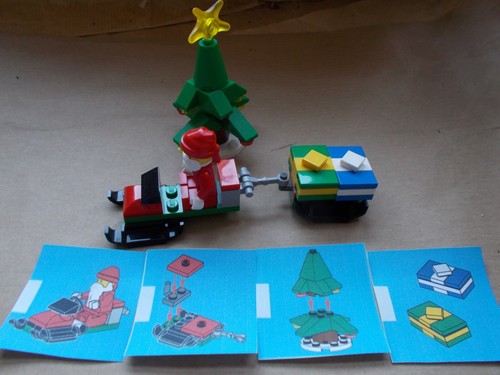 Lego santa snowmobile delivery - snowmobile,