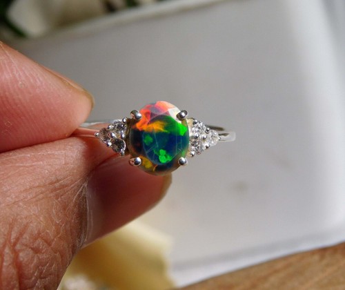 Natural ethiopian opal ring - ethiopian,