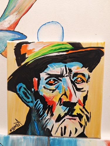Abstract old man expressionist - man,
