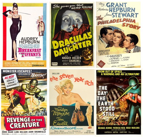 Vintage movie posters wall - vintage,