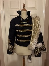 BLACK PANTOMIME COSTUME MENS PRINCE TUNIC PANTO THEATRE THEATRICAL