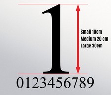 Number Vinyl Decal Sticker