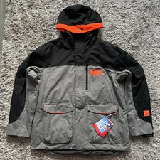 Helly Hansen Men's Fernie 2.0 Insulated Snow Jacket Grey/Orange Size XXL