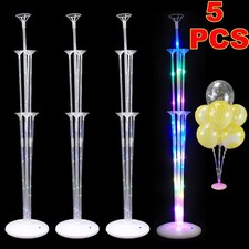 5 PCS LED Light Balloon Stand Holder Kit Support Base Table Wedding Party Decor
