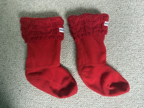 Red hunter welly knitted - red,