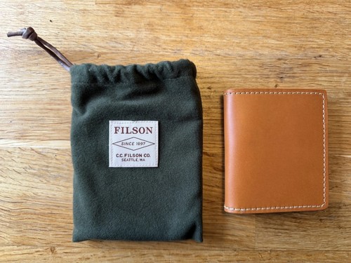 Filson leather card cash - leather, card/cash