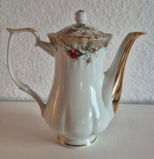 Chodziez Poland Coffee Pot Roses with Gold Rim