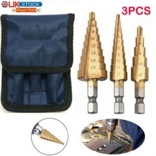 3PCS HSS Step Drill Bit Large