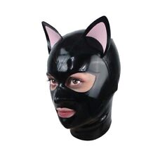 Black Latex Hood Cat Women