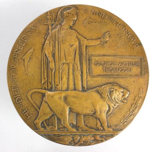 Ww1 death penny plaque 35th - death,