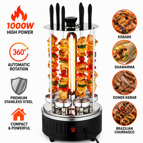Rotisserie grill bbq vertical - grill,