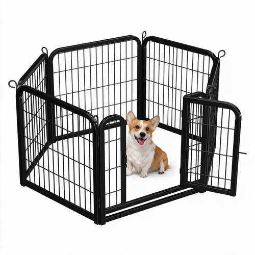 Metal dog playpen foldable - metal,