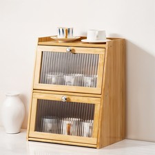 Vintage Countertop Display Cupboard Kitchen Pantry Spice Organizer Cabinet Rack