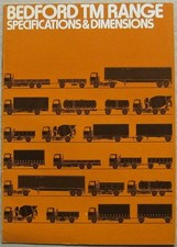 BEDFORD TM TRUCKS Specifications & Dimensions Brochure Sept 1974 #BX1683/9/74