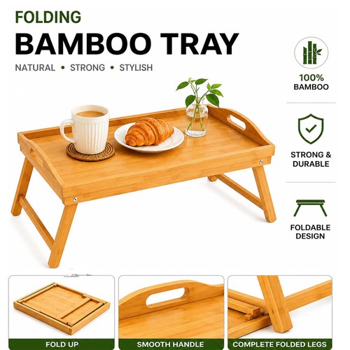 Bamboo wooden lap serving - lap, tray