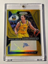 2023-24 Panini Prizm Euroleague Gold Autograph 04/10, Justin Bean - Alba Berlin!