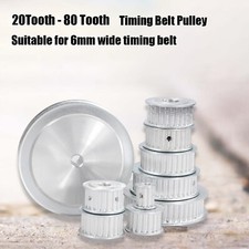 GT2 Timing Belt Pulley 20-80 Teeth 6mm Teeth Width Bore 3mm-15mm For 3D