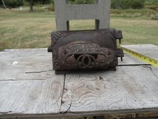 ANTIQUE WOOD BURNING STOVE DOOR ESTATE OAK N0 140 1903  yard art garden art