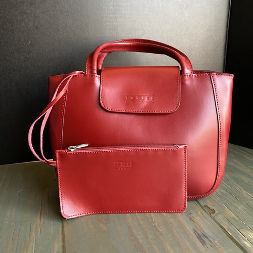 Texier handbag red smooth - texier,