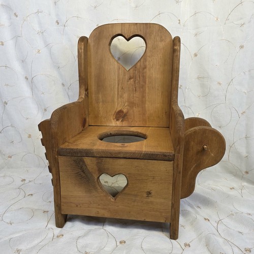Vintage wooden child - wooden, potty
