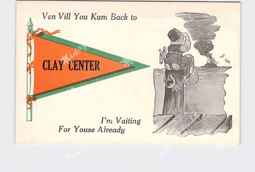 Ppc postcard kansas clay - postcard,