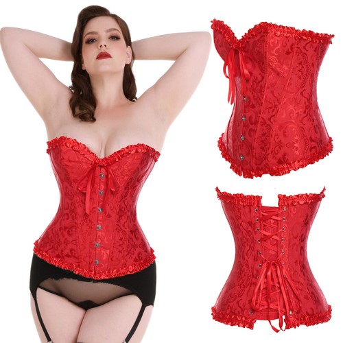 Boned sexy black corset - boned,