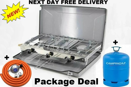 Folding double burner stove - burner,