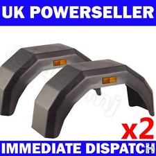 2 x Plastic Mudguard Arch Mud Guard LARGE Trailer Wheel