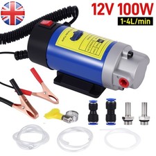 12V 100W Electric Car Diesel Fuel Pump Oil Transfer Extractor Fluid Siphon Pump
