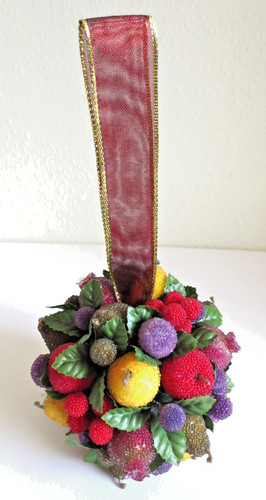 Vintage glass sugar beaded - glass,