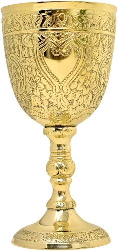 Royal wine goblet solid - solid, brass