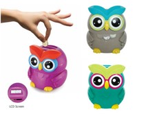 OWL SMART PIGGY BANK DIGITAL AUTOMATIC COUNTING COIN BANK MONEY JAR BOX Gift