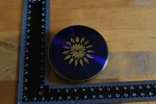 Vintage floral enamel powder - floral,