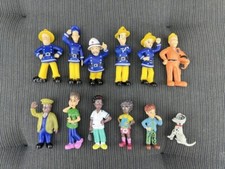 12Pcs Fireman Sam 3-6cm Action Figure PVC Doll Model Cute Cartoon Toys Kids Gift