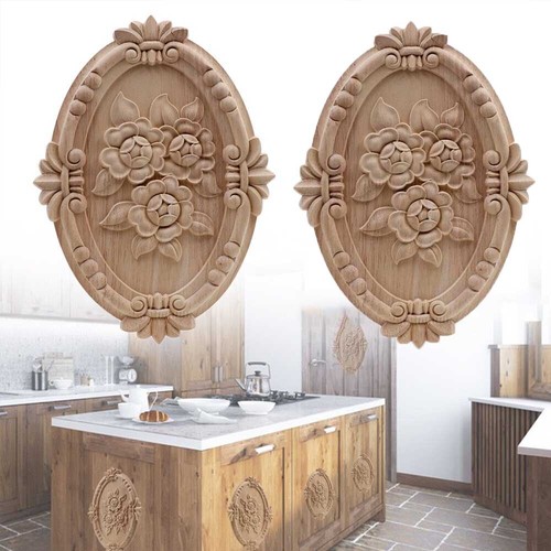 Wooden carved applique - 2x,